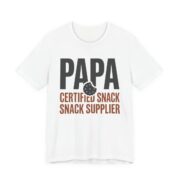 Papa Certified Snack Supplier Shirt - Funny Grandpa Gift Tee in White