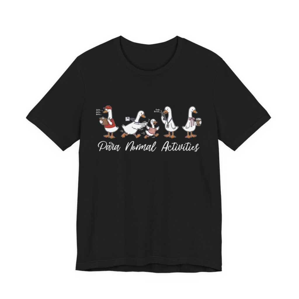 Para Normal Activities Funny Duck Pun T-Shirt in Black