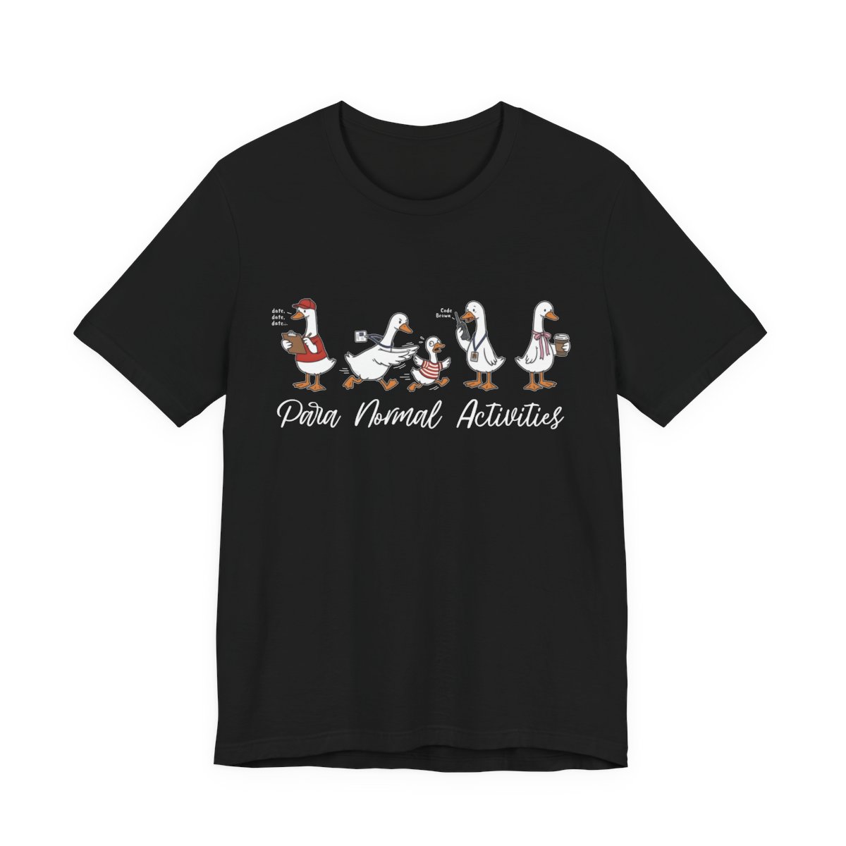 Para Normal Activities Funny Duck Pun T-Shirt in Black