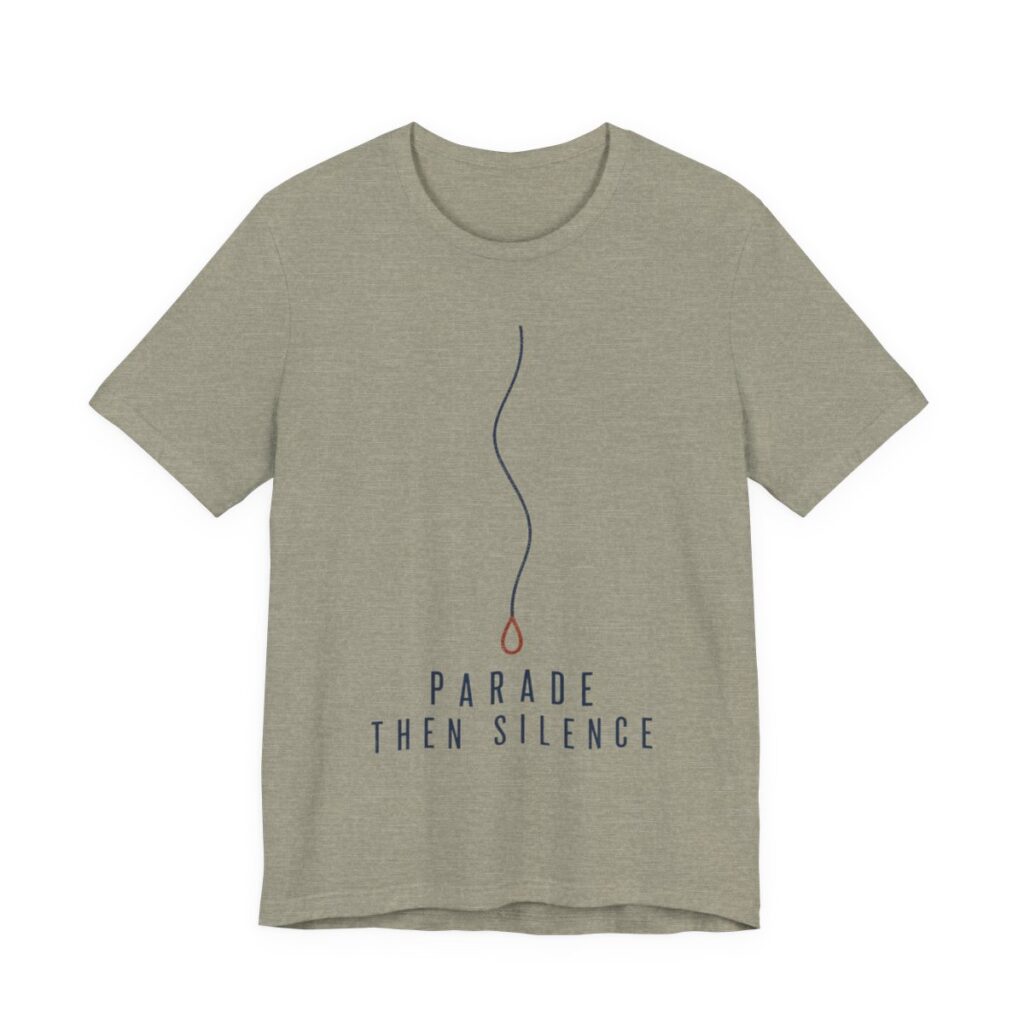 Parade, Then Silence Shirt - Funny Thanksgiving Tee in Heather Stone