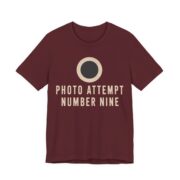 Photo Attempt Number Nine Shirt - Funny Christmas Tee in Maroon