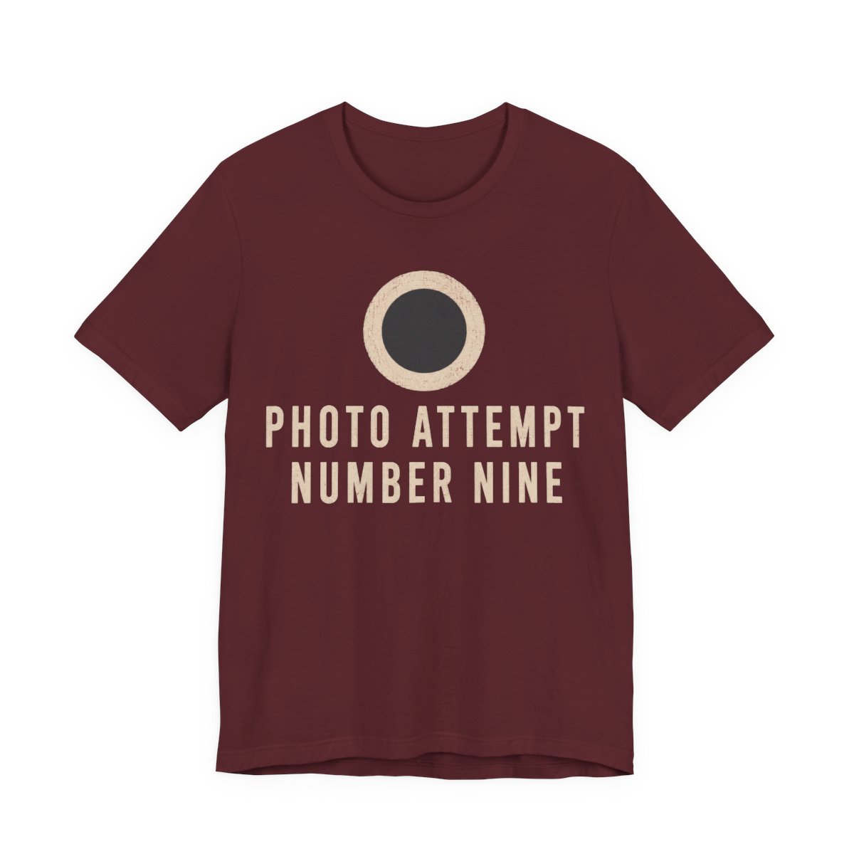 Photo Attempt Number Nine Shirt - Funny Christmas Tee in Maroon