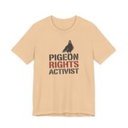 Pigeon Rights Activist Shirt - Funny Graphic Tee in Sand Dune