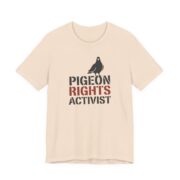 Pigeon Rights Activist Shirt - Funny Graphic Tee in Soft Cream