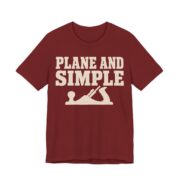 Plane And Simple Shirt - Funny Woodworker Gift Tee in Cardinal