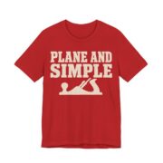 Plane And Simple Shirt - Funny Woodworker Gift Tee in Red