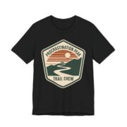 Procrastination Peak Trail Crew Shirt - Funny Hiking Parody in Black