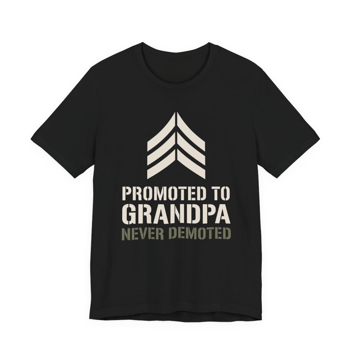 Promoted To Grandpa Never Demoted Shirt - New Grandpa Gift in Black