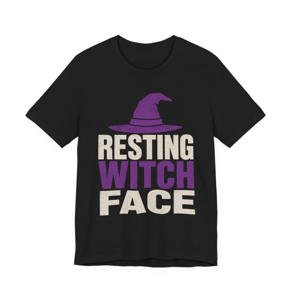 Resting Witch Face Shirt - Funny Halloween Tee in Black