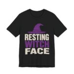Resting Witch Face Shirt - Funny Halloween Tee in Black