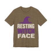 Resting Witch Face Shirt - Funny Halloween Tee in Heather Olive