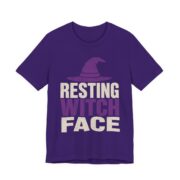 Resting Witch Face Shirt - Funny Halloween Tee in Team Purple