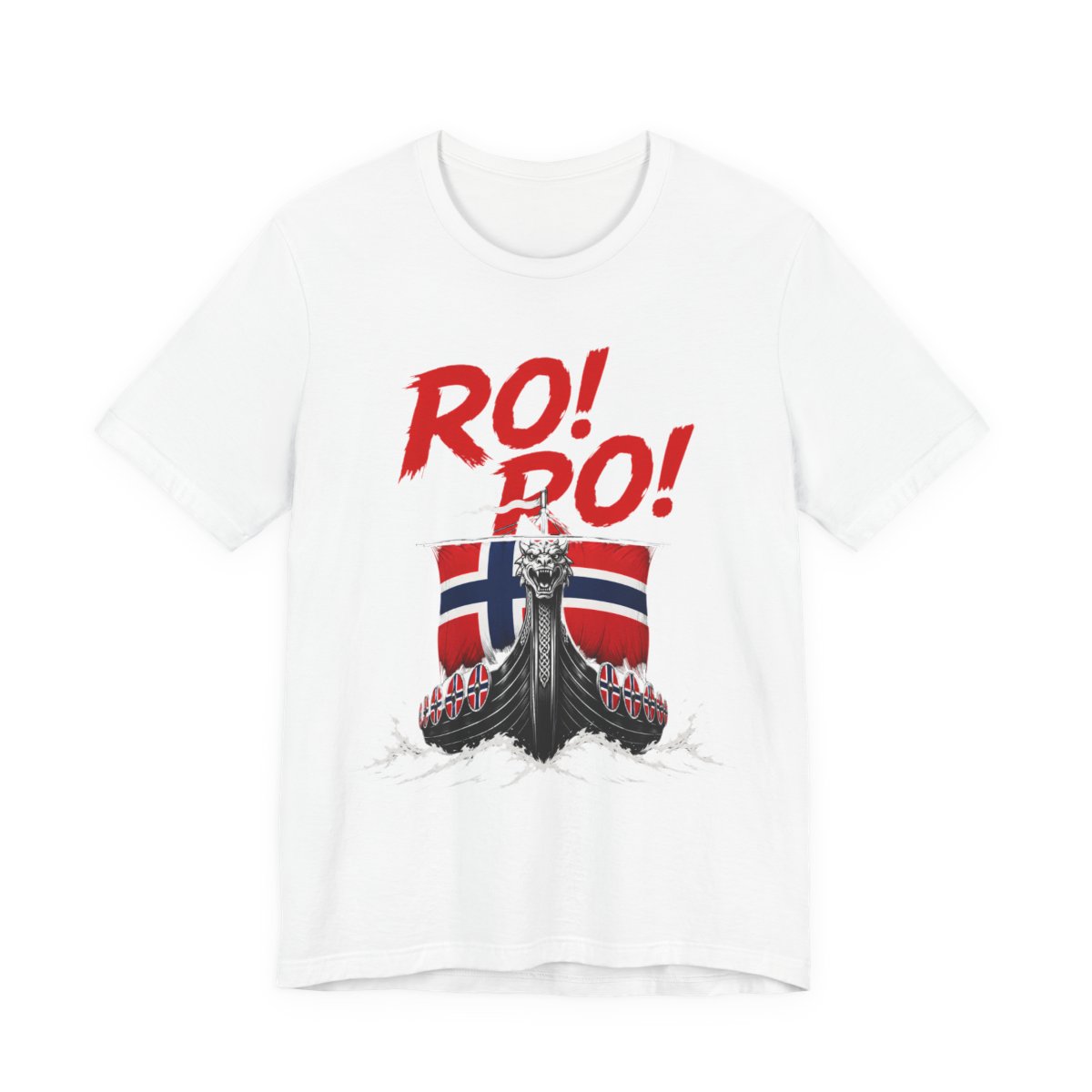Ro Ro Norwegian Viking Ship T-Shirt in White