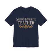 Santa's Favourite Teacher Shirt - Funny Christmas Tee in Navy