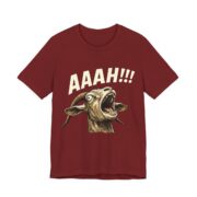 Screaming Goat Aaah Funny T-Shirt in Cardinal