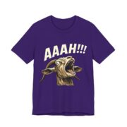 Screaming Goat Aaah Funny T-Shirt in Team Purple