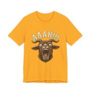 Screaming Goat Funny Farm Animal T-Shirt in Gold