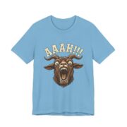 Screaming Goat Funny Farm Animal T-Shirt in Ocean Blue