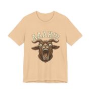Screaming Goat Funny Farm Animal T-Shirt in Sand Dune