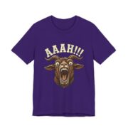 Screaming Goat Funny Farm Animal T-Shirt in Team Purple