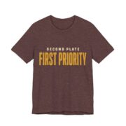 Second Plate, First Priority Shirt - Funny Thanksgiving Tee in Heather Maroon
