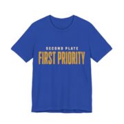 Second Plate, First Priority Shirt - Funny Thanksgiving Tee in True Royal