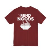 Send Noods Tee — Funny Ramen Shirt for Foodies & Noodle Lovers in Cardinal