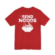 Send Noods Tee — Funny Ramen Shirt for Foodies & Noodle Lovers in Red