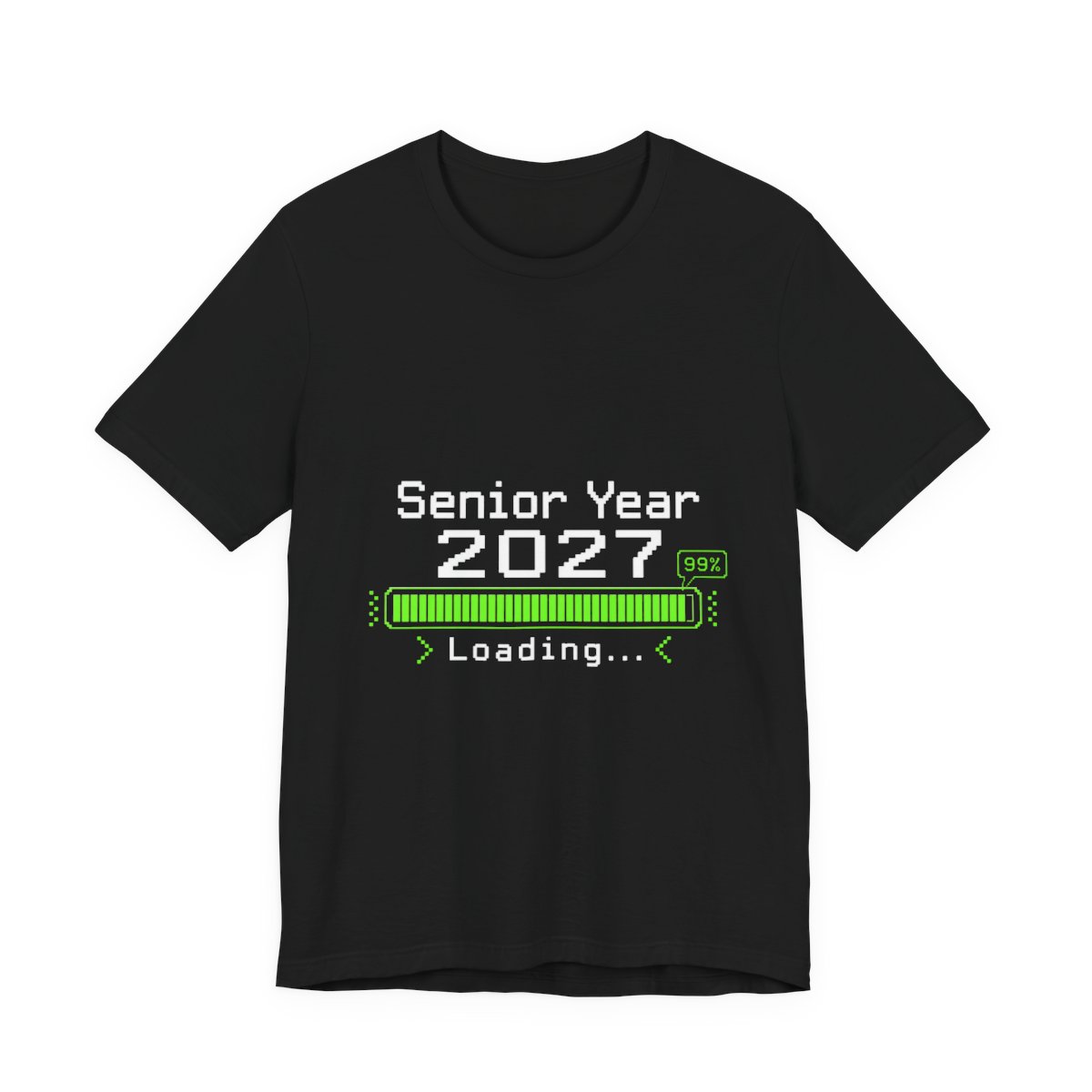 Senior Year 2027 Loading Graduation T-Shirt in Black