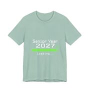 Senior Year 2027 Loading Graduation T-Shirt in Dusty Blue