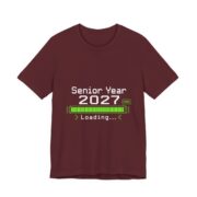 Senior Year 2027 Loading Graduation T-Shirt in Maroon