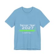 Senior Year 2027 Loading Graduation T-Shirt in Ocean Blue