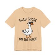Silly Goose On The Loose Funny T-Shirt in Sand Dune