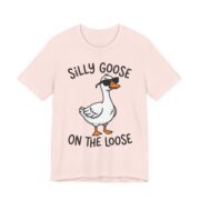 Silly Goose On The Loose Funny T-Shirt in Soft Pink