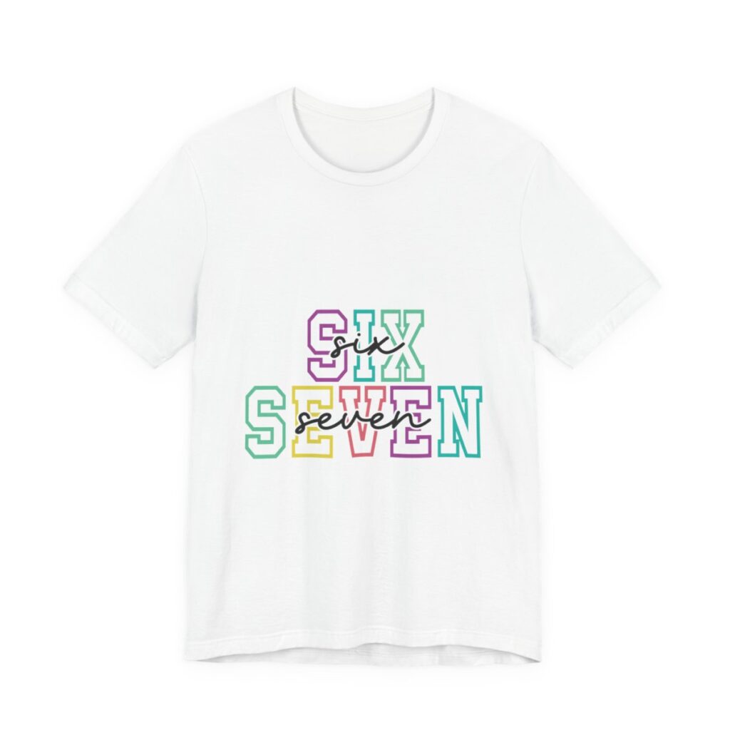 Six Seven Funny Meme T-Shirt in White