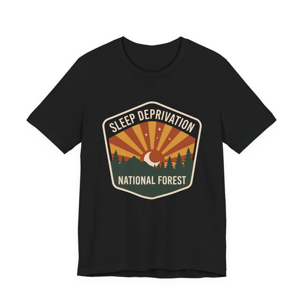 Sleep Deprivation National Forest Shirt - Funny Tired Parent in Black