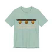 Sleigh Bells And Second Thoughts Shirt - Funny Christmas Tee in Dusty Blue