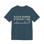 Sleigh Runner, Straight Line Shirt - Funny Christmas Tee in Deep Teal