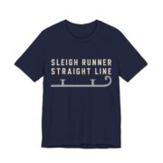 Sleigh Runner, Straight Line Shirt - Funny Christmas Tee in Navy