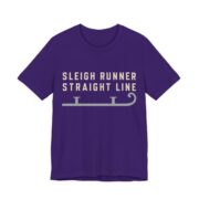 Sleigh Runner, Straight Line Shirt - Funny Christmas Tee in Team Purple