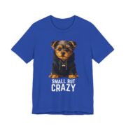 Small But Crazy Yorkie Dog T-Shirt in True Royal