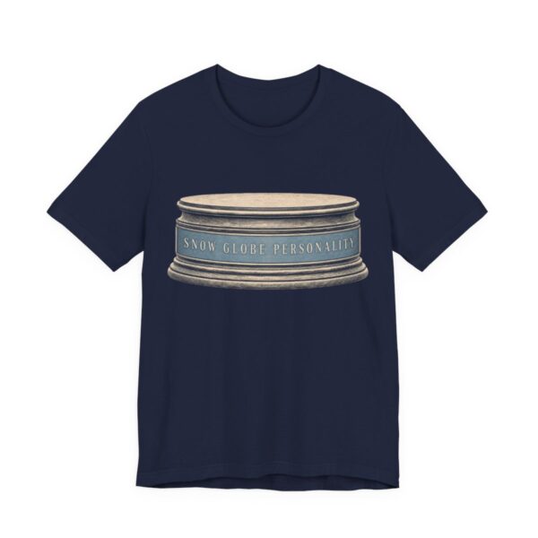 Snow Globe Personality Shirt - Funny Christmas Tee in Navy