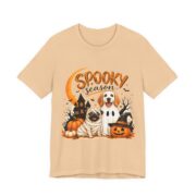 Spooky Season Dogs Haunted House T-Shirt in Sand Dune
