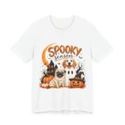 Spooky Season Dogs Haunted House T-Shirt in White