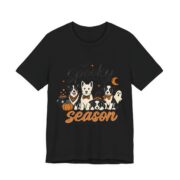 Spooky Season Dogs In Bow Ties T-Shirt in Black