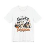 Spooky Season Dogs In Bow Ties T-Shirt in White