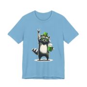 St Patricks Day Raccoon Green Beer T-Shirt in Ocean Blue