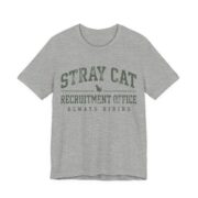 Stray Cat Recruitment Office Shirt - Funny Cat Lover Gift in Athletic Heather