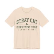 Stray Cat Recruitment Office Shirt - Funny Cat Lover Gift in Soft Cream