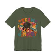 Team Jimothy Retro Groovy Raccoon T-Shirt in Military Green